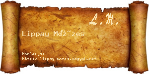 Lippay Mózes névjegykártya